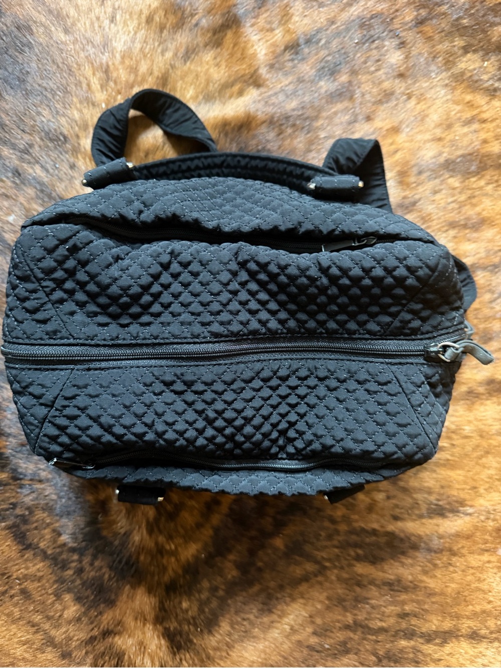 Vera Bradley Iconic 100 Handbag in Classic Black. Microfiber Purse Minimalist - Picture 4 of 8